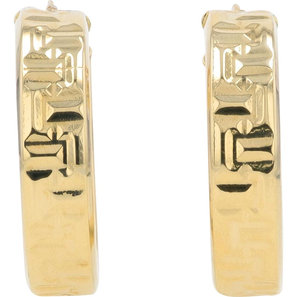 14K Yellow Gold 1" Medium Hoop Earrings - 5.15g Total Weight