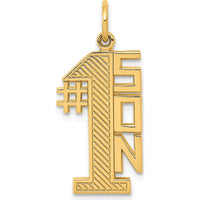 14K Yellow Gold #1 Son Charm - A Symbol of Father's Love and Pride by Oro Pregiato