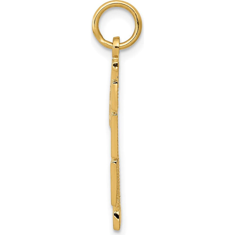 14K Yellow Gold #1 Son Charm - A Symbol of Father's Love and Pride by Oro Pregiato