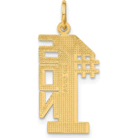 14K Yellow Gold #1 Son Charm - A Symbol of Father's Love and Pride by Oro Pregiato