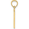 14K Yellow Gold #1 Teacher Charm with Engravable Area - Polished Finish by Oro Pregiato