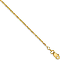 14K Yellow Gold 10" Cable Link Anklet with Lobster Clasp by Oro Pregiato