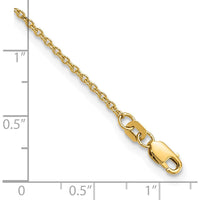 14K Yellow Gold 10" Forzantine Cable Anklet with Lobster Clasp by Oro Pregiato