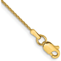 14K Yellow Gold 10" Parisian Wheat Anklet with Lobster Clasp by Oro Pregiato