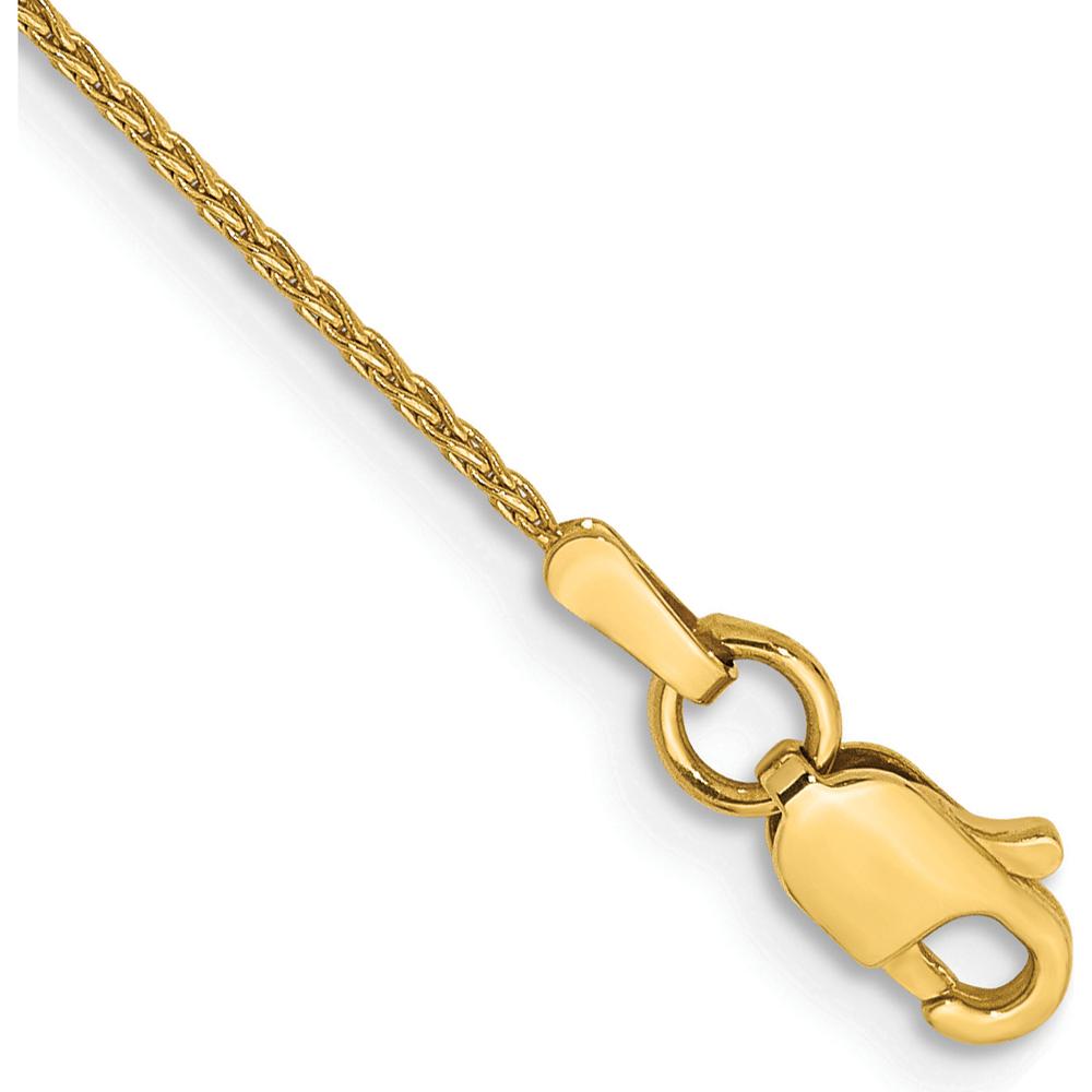 14K Yellow Gold 10" Parisian Wheat Anklet with Lobster Clasp by Oro Pregiato