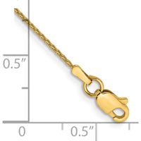 14K Yellow Gold 10" Parisian Wheat Anklet with Lobster Clasp by Oro Pregiato