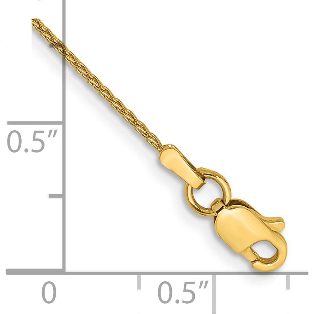 14K Yellow Gold 10" Parisian Wheat Anklet with Lobster Clasp by Oro Pregiato