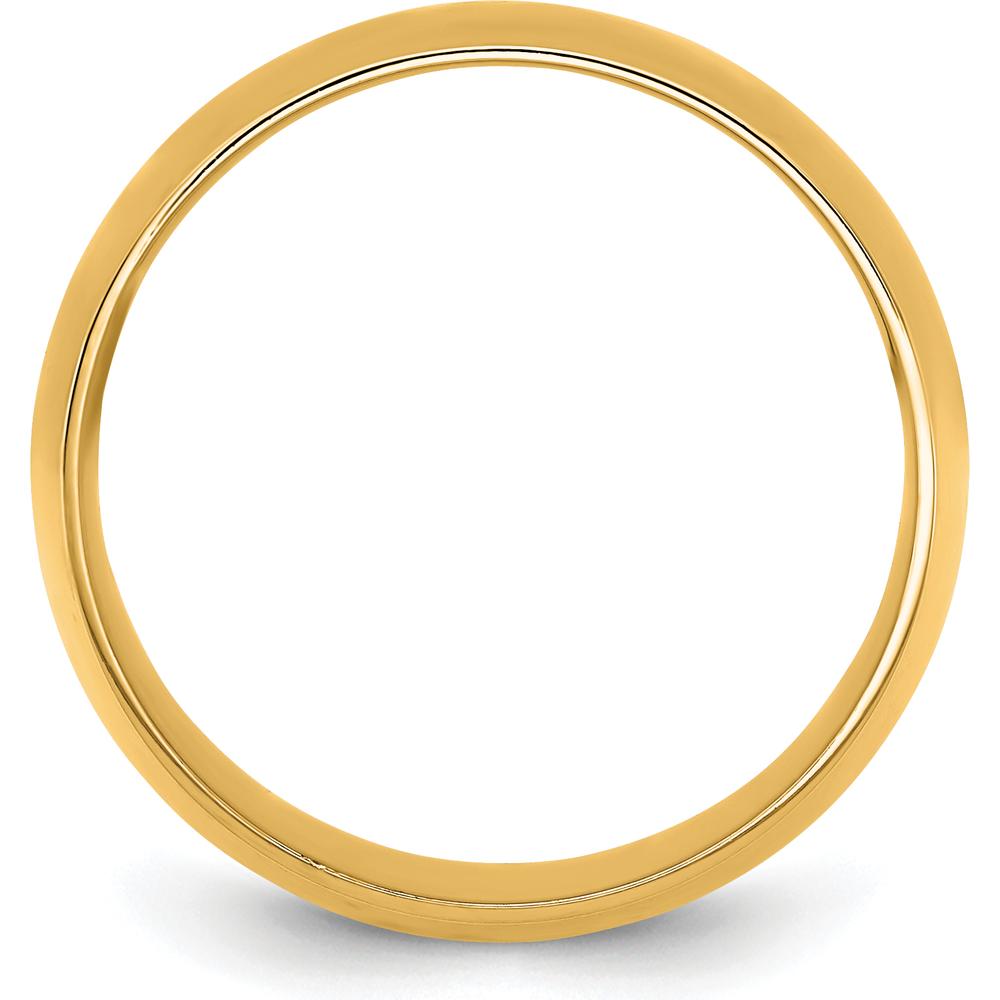 14K Yellow Gold 10mm Comfort Fit Domed Wedding Band - Size 5 by Luciano & Cie
