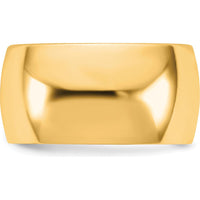 14K Yellow Gold 10mm Comfort Fit Domed Wedding Band - Size 5 by Luciano & Cie