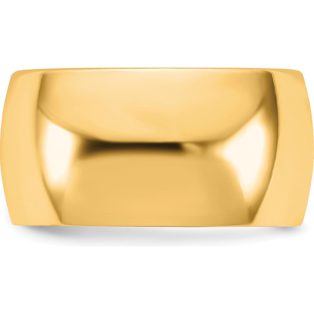 14K Yellow Gold 10mm Comfort Fit Domed Wedding Band - Size 5 by Luciano & Cie