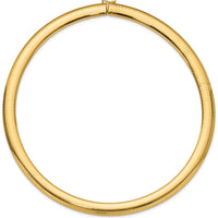 14K Yellow Gold 10mm Domed Omega Necklace - 18 inches, Polished Finish by Oro Pregiato