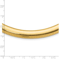 14K Yellow Gold 10mm Domed Omega Necklace - 18 inches, Polished Finish by Oro Pregiato
