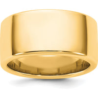 14K Yellow Gold 10mm European Comfort Fit Wedding Band - Polished Domed Design by Luciano & Cie