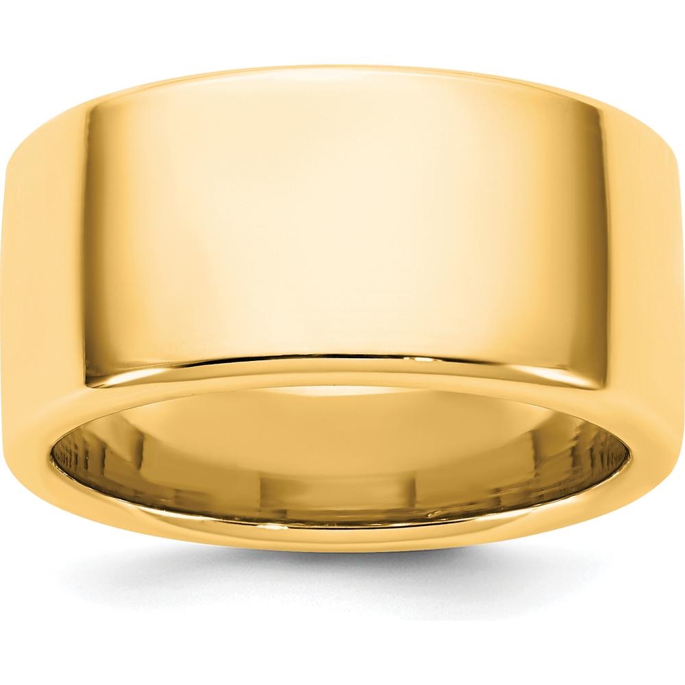 14K Yellow Gold 10mm European Comfort Fit Wedding Band - Polished Domed Design by Luciano & Cie