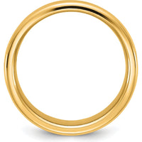 14K Yellow Gold 10mm European Comfort Fit Wedding Band - Polished Domed Design by Luciano & Cie