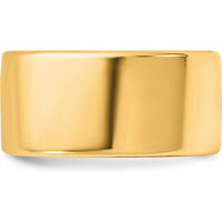 14K Yellow Gold 10mm European Comfort Fit Wedding Band - Polished Domed Design by Luciano & Cie