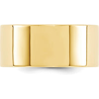 14K Yellow Gold 10mm Flat Comfort Fit Wedding Band - Size 10 by Luciano & Cie