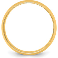 14K Yellow Gold 10mm Solid Half Round Domed Wedding Band - Unisex Design by Luciano & Cie