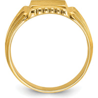 14K Yellow Gold 10x10mm Men's Square Signet Ring by IBGoodman