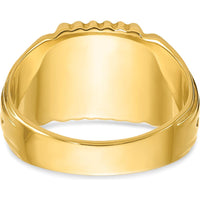 14K Yellow Gold 10x10mm Men's Square Signet Ring by IBGoodman