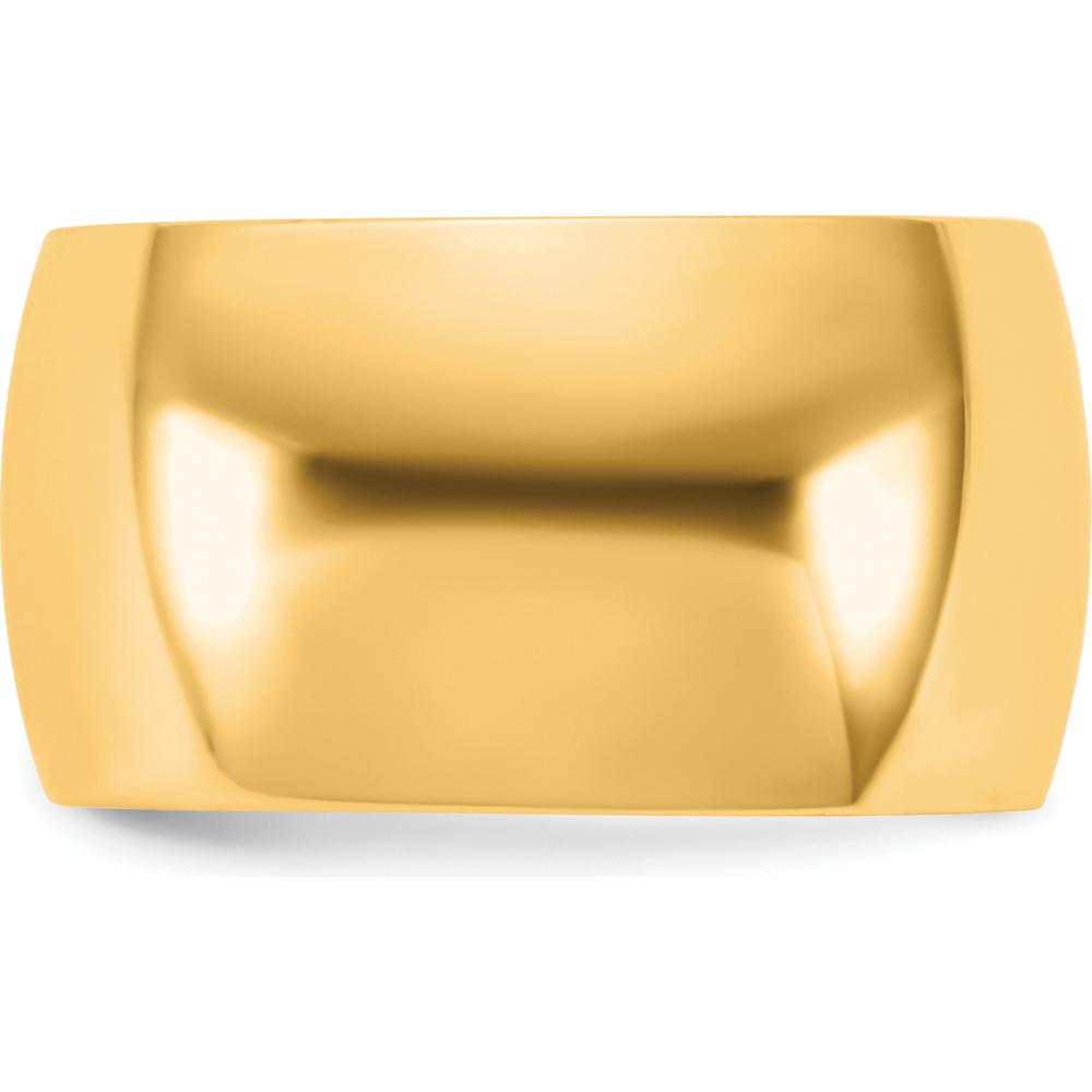 14K Yellow Gold 11mm Domed Half Round Wedding Band - Polished Finish by Luciano & Cie