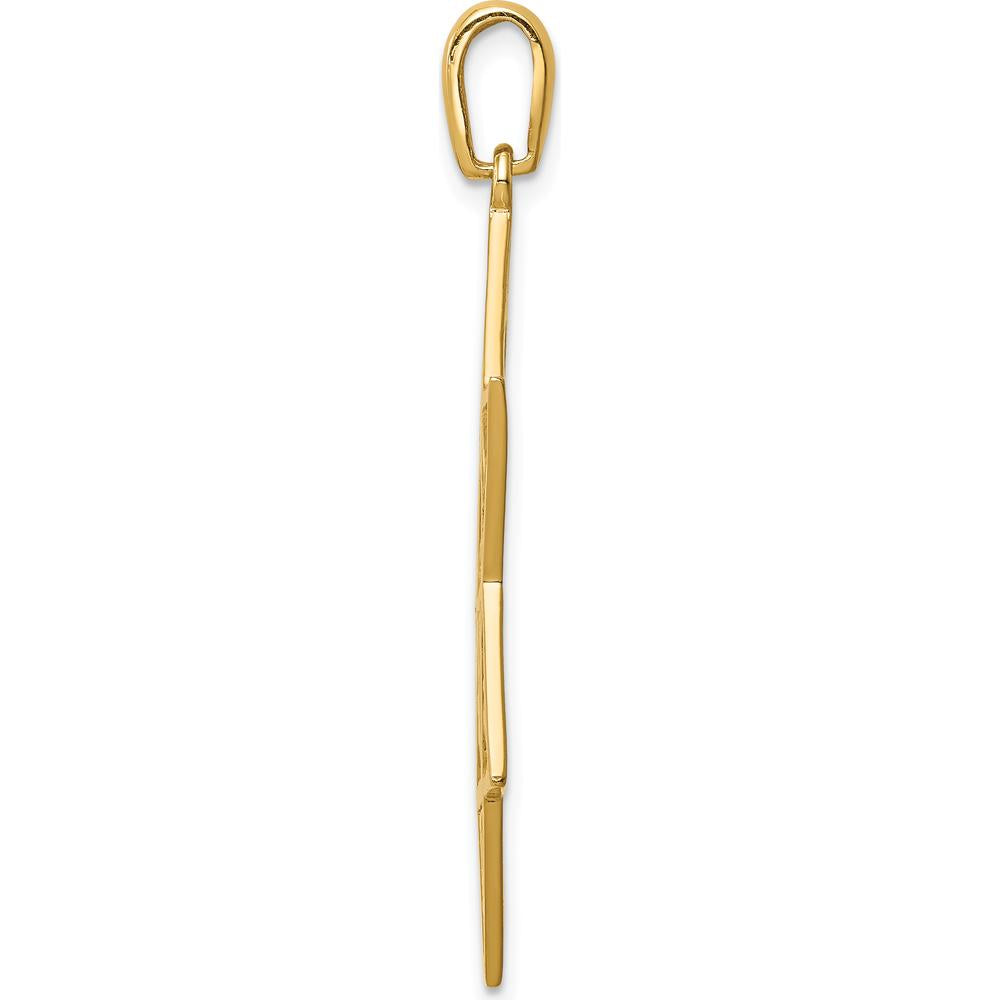 14K Yellow Gold 12 Tribes Star of David Pendant - 45mm Length by Oro Pregiato