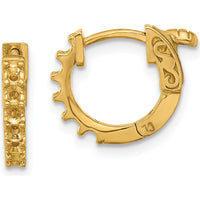 14K Yellow Gold 12mm Round Hoop Earring Mountings with Safety Clasp by Oro Pregiato