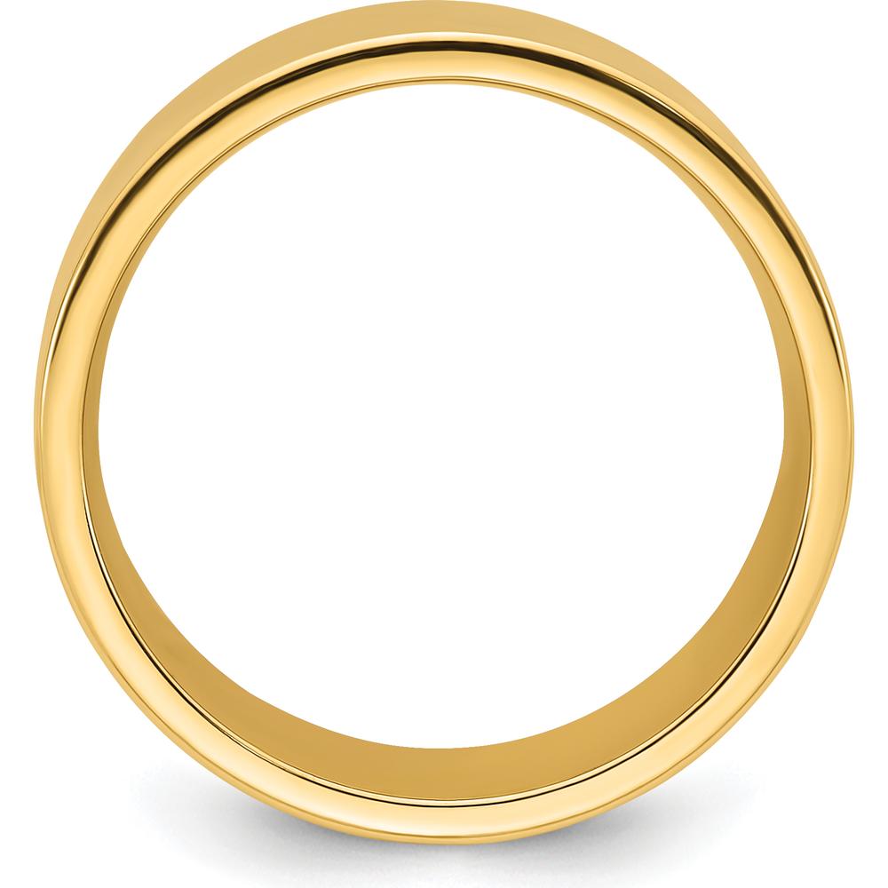 14K Yellow Gold 12mm Standard Weight Flat Comfort Fit Wedding Band - Size 10.5 by Luciano & Cie