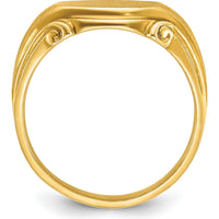14K Yellow Gold 12x10mm Men's Signet Ring - Personalized Luxury Accessory by IBGoodman