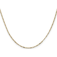 14K Yellow Gold 13" Flat Figaro Chain Necklace with Spring Ring Clasp by Oro Pregiato