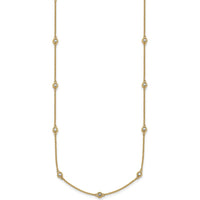 14K Yellow Gold 13-Station Necklace with Bezel-Set Diamonds - ½ Carat Total Diamond Weight by Oro Pregiato