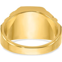 14K Yellow Gold 13x9mm Men's Signet Ring - Timeless and Distinctive Design by IBGoodman