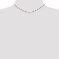 14K Yellow Gold 14" 1.45mm Solid Diamond-Cut Cable Chain Necklace with Lobster Clasp by Oro Pregiato
