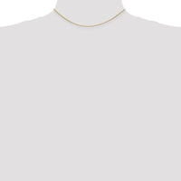 14K Yellow Gold 14" 1mm Diamond-Cut Parisian Wheat Chain with Lobster Clasp by Oro Pregiato