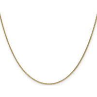 14K Yellow Gold 14" 1mm Round Cable Link Necklace with Lobster Clasp by Oro Pregiato