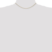 14K Yellow Gold 14" 1mm Round Cable Link Necklace with Lobster Clasp by Oro Pregiato