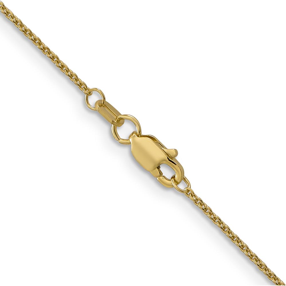14K Yellow Gold 14" 1mm Round Cable Link Necklace with Lobster Clasp by Oro Pregiato