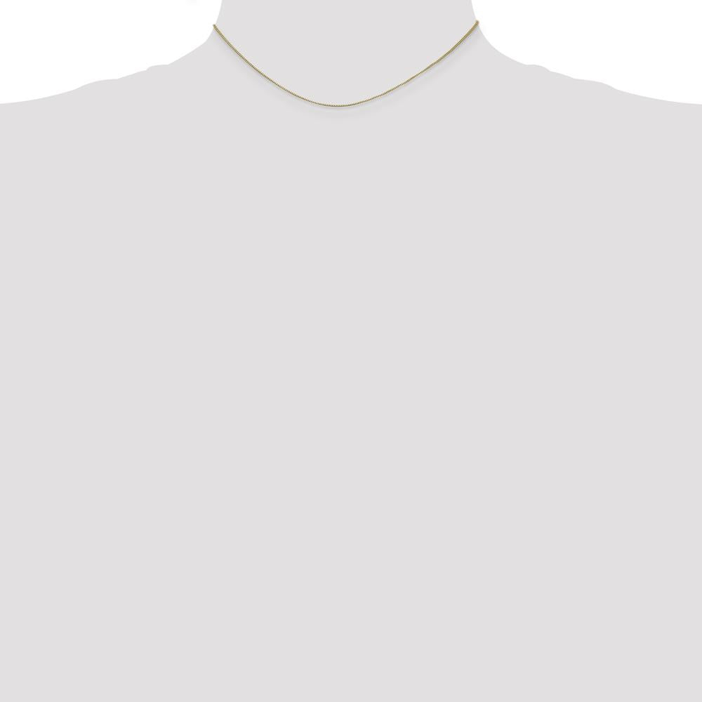 14K Yellow Gold 14" Box Chain Necklace with Polished Finish - 0.7mm Width by Oro Pregiato