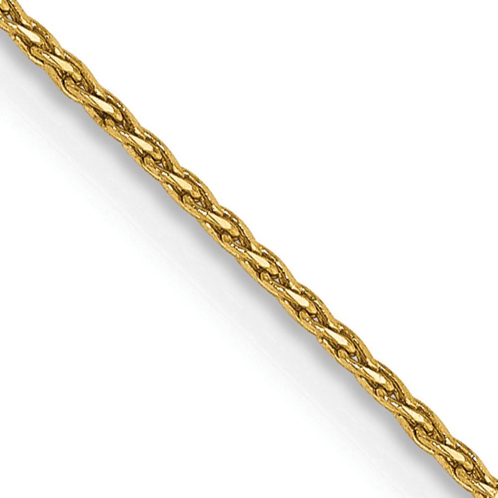 14K Yellow Gold 14" Diamond-Cut Parisian Wheat Chain with Lobster Clasp - Elegant 0.8mm Width Necklace by Oro Pregiato