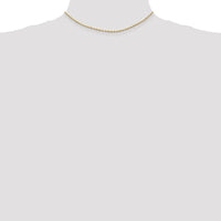 14K Yellow Gold 14" Diamond-Cut Rope Lobster Clasp Chain - 1.85mm by Oro Pregiato