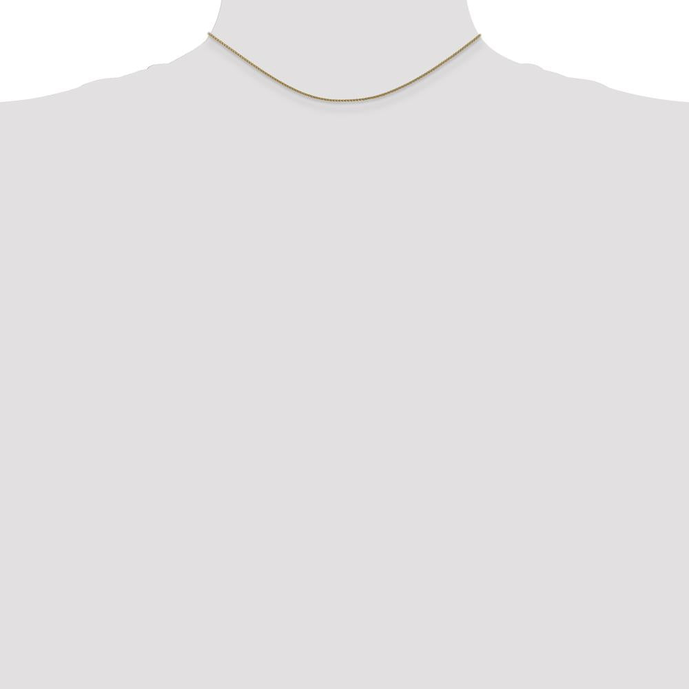 14K Yellow Gold 14" Diamond-Cut Spiga Chain Necklace - Polished Finish by Oro Pregiato