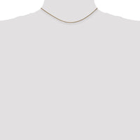 14K Yellow Gold 14" Diamond-Cut Spiga Chain with Lobster Clasp by Oro Pregiato