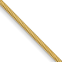 14K Yellow Gold 14" Octagonal Snake Chain Necklace - 0.8mm Diamond-Cut Polished Finish with Lobster Clasp by Oro Pregiato