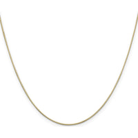 14K Yellow Gold 14" Octagonal Snake Chain Necklace - 0.8mm Diamond-Cut Polished Finish with Lobster Clasp by Oro Pregiato