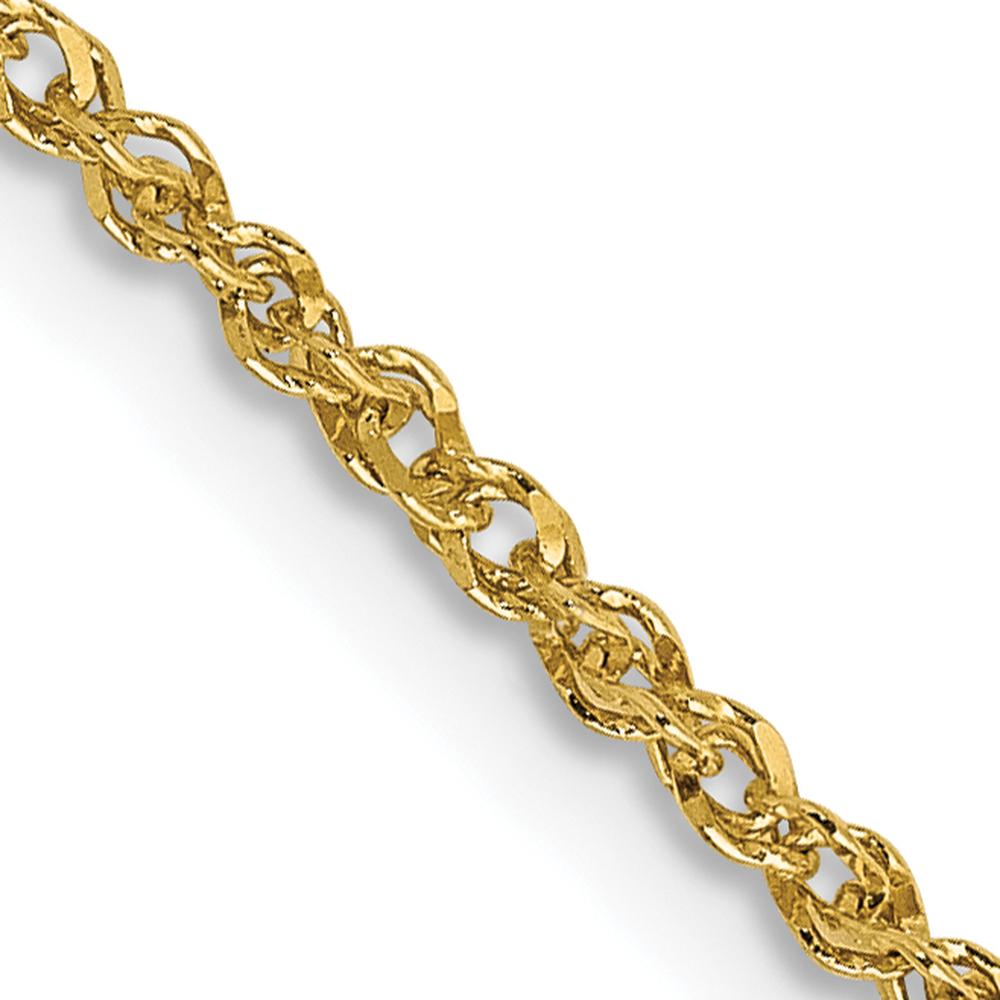14K Yellow Gold 14" Ropa Chain Necklace with Lobster Clasp - 1.7mm Width by 0