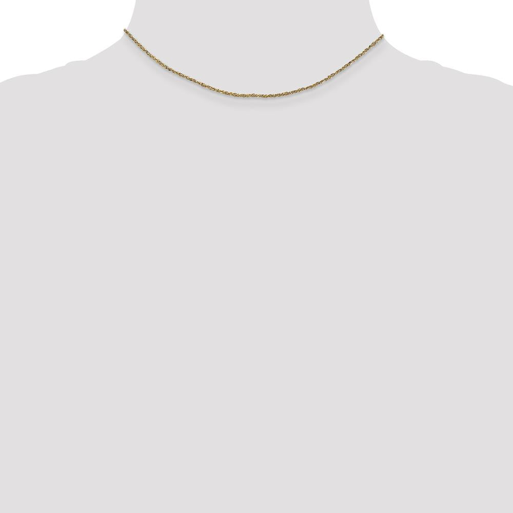 14K Yellow Gold 14" Ropa Chain Necklace with Lobster Clasp - 1.7mm Width by 0