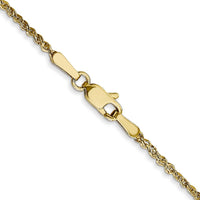 14K Yellow Gold 14" Ropa Chain Necklace with Lobster Clasp - 1.7mm Width by 0