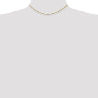 14K Yellow Gold 14" Rope Chain Necklace with Lobster Clasp - 2mm Polished Solid Links