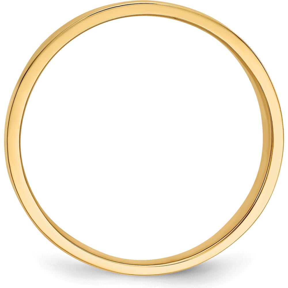 14K Yellow Gold 15mm Flat-top Tapered Cigar Band Ring - Polished Finish by Oro Pregiato
