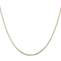 14K Yellow Gold 16" 0.9mm Octagonal Snake Chain Necklace with Lobster Clasp by Oro Pregiato